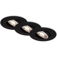 Bild für Di-Ka LED Einbauleuchte Kulana 3er Set schwarz-matt Ø 9 cm 4,9W