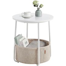 Bild für VASAGLE Beistelltisch mit Korb aus Stoff