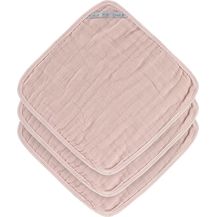 Bild für LÄSSIG Muslin Waschlappen Baumwolle 3er Set/Wash Cloth powder pink