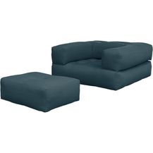 Bild für KARUP DESIGN CUBE Futonsessel mit Hocker 90x190 cm Petrol Blue