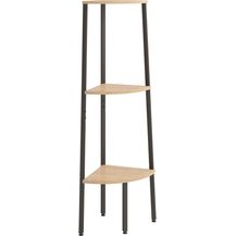 Bild für vidaXL Eckregal mit 3 Ablagen Hellbraun und Schwarz 45,5x31,5x120 cm 336388