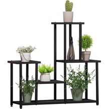 Bild für Outsunny Pflanzentreppe mit 4 Regalen, Wetterbeständig, Blumentreppe (Pflanzenregal, 1 St, Blumenständer)