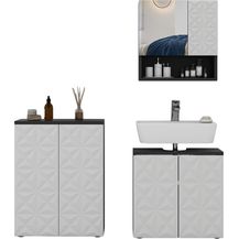 Bild für Badmöbel-Set Edge Schwarz 3 Teile Vicco