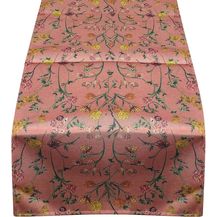 Bild für Outdoor Tischläufer Altrosa Blumen Vintage-Stil Tischdecke geblümt 150x34cm