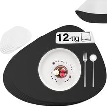 Bild für SÄNGER organische Tischsets & Untersetzer aus Kunstleder 12 teilig für 6 Personen