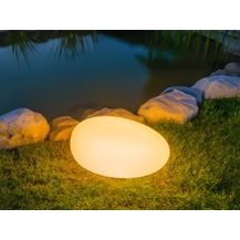 Bild für Smartwares LED Solarleuchte Stein OSL-50016 weiß Ø 40 cm RGBW