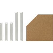 Bild für shelfplaza OFFICE 60x30 cm Fachboden-Set Eckregal in lichtgrau für OFFICE Eckregale mit 175 kg Traglast pro Boden