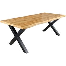 Bild für riess-ambiente Baumkantentisch WILD 160cm braun / schwarz · Küchentisch in Wildeichen-Design (Einzelartikel, 1-St)