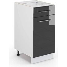 Bild für Küchenunterschrank Fame-Line Anthrazit Hochglanz 40 cm ohne Arbeitsplatte Vicco