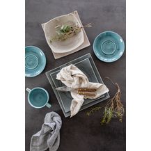 Bild für Mäser 931453 Derby Suppentassen Set für 4 Personen Suppenschüsseln & Untertassen Durable Porzellan, blau/beige/dunkelgrau, 8-teilig (1 Set)