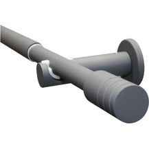 Bild für Gardinia Gardinenstangen-Set Elba Zylinder 1-Lauf Ø 16-19 mm Steingrau 120 cm