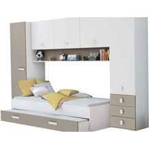 Bild für Funktionsbett 'Lou' grau/weiß/schwarz