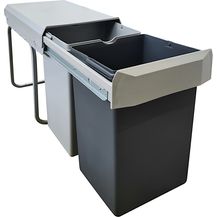 Bild für Abfallsammler DOUBBY anthrazit/grau mit Teilauszug 30 Liter (2x15)