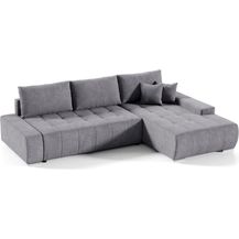 Bild für Mars Meble Ecksofa Sofa Draco mit Schlaffunktion + Bettkasten Couch Wohnzimmer Polstermöbel (rechte Seite, grau)