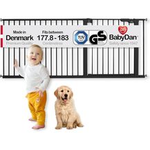 Bild für Extrabreit / Flur / Treppenabsatz / Küche / Treppen- und Babydruckschutzgitter 177,8-183 cm / 70"-72" Schwarz