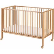 TiSsi Faltbares Kinderbett Buche natur, inkl. Matratze 60x120 cm