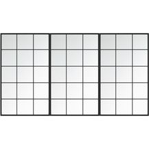 Bild für vidaXL Wandspiegel 3 Stk. Schwarz 100x60 cm Metall 3189036