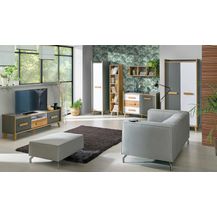 Bild für 99rooms Wersum Wohnzimmerset II Anthrazit Weiß Eiche Riviera