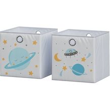 Bild für Vicco Faltbox, Grau, 30 x 30 cm (Motiv Weltall)