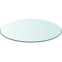 Bild für vidaXL Tischplatte aus gehärtetem Glas rund 600 mm 243627