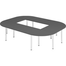 Bild für bümö Konferenztisch O-Form 320x240 cm großer Besprechungstisch in graphit