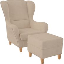 Bild für Supellex Sofia Ohrensessel mit Hocker 