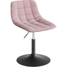 Bild für WOLTU 1 X Verstellbarer Sitzhocker Stuhl Arbeitshocker Bürohocker Esszimmerstuhl Schminkhocker Kommerzieller Shop Mehrzweck 360° Schwenken SamtRosa Sitz 38-49. 5cm Hoch