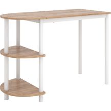 Bild für Küchentisch Freetown Goldkraft Eiche/Weiß 110 x 50 cm mit offene Ablagen Vicco