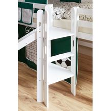 Bild für Hochbett mit Rutsche "Tino" 90x200 Buche massiv weiß