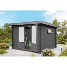 Bild für Wolff Finnhaus WPC Gerätehaus Trend C Gerätehaus aus Kunststoff in Grau Geräteschrank mit 28 mm Wandstärke Gartenhaus