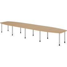 Bild für bümö Konferenztisch oval 520x130 cm großer Besprechungstisch in Eiche