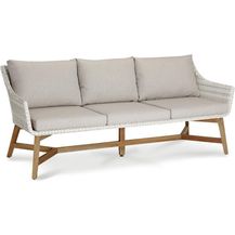 Bild für Lounge-Couch Paterna 3-Sitzer Teakholz/alabaster