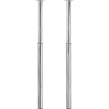 Bild für 2 x Teleskopfuß Tischfuß Stützfuß Tischbein Chrom 710 mm-1100 mm 242151