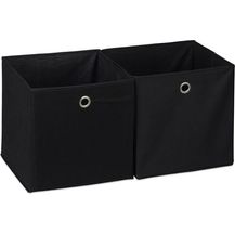 Bild für 4 x Aufbewahrungsbox Stoff schwarz 10031271