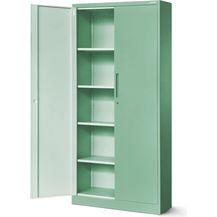 Bild für Jan Nowak Aktenschrank C001H Büroschrank Metallschrank Aufbewahrungsschrank 4 verstellbare Fachböden Pulverbeschichtet Abschließbar 195 x 90 x 40 cm (Pastellgrün)