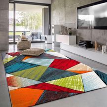 Bild für Paco Home Teppich Wohnzimmer Kinderzimmer Kurzflor Moderne 3D Optik Kariert Geometrische Muster