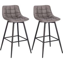 Bild für 2er-Set Designer Barstuhl mit Fußstütze Kunstleder