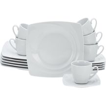 Bild für CreaTable 13161 Kaffeeservice Celebration für 6 Personen + Uni, Porzellan, weiß (1 Set, 18-teilig)