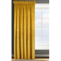 Bild für Samtvorhang Velours Vorhänge zum Wohnzimmer Prachtvoll Elegant gelb 140x270 cm Kräuselband