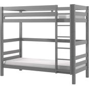 Vipack 'Pino' Etagen-Hochbett 90x200 cm, grau, 180 cm Höhe