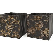 Bild für Faltbox Schwarz/Gold 30 x 30 cm 2er Set Option1 Vicco