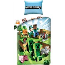 Bild für Minecraft Wendebettwäsche Kinderbettwäsche MNC129 140x200 cm + 70x90 cm