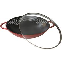 Bild für STAUB Wok nClassic Gusseisen 5,7 l Ø37cm kirschrot