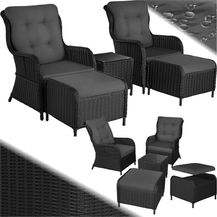 Bild für tectake Sitzgruppe Rattan Sitzgruppe, (Set, 5-tlg)