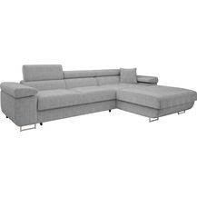 Bild für Ecksofa Torezio Mini Cord mit Bettkasten, Schlaffunktion und Einstellbare Kopfstützen (Farbe: Poso 110, Seite: Rechts)