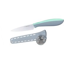 Bild für Nirosta Spickmesser EVERSHARP, Küchenmesser aus Edelstahl mit Soft-Touch Griff, mit nachschärfendem Klingenschutz, Allzweckmesser mit ewig scharfer Klinge (Klingenlänge: ca. 9 cm)