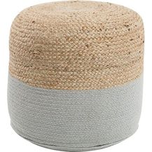 Bild für Pouf hellgrau ⌀ 40 cm DALAMA