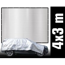 Bild für 3x4 m Aluminium Schattennetz Sonnen- und Hitzeschutz