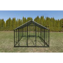 Bild für Terrando Gewächshaus Fauna 220 Gewächshaus aus Metall in Grau Anzuchthaus mit 3 mm Wandstärke Treibhaus mit Montagematerial