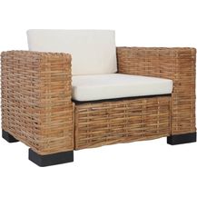 Bild für vidaXL Sessel mit Auflagen Natur Rattan [283081]